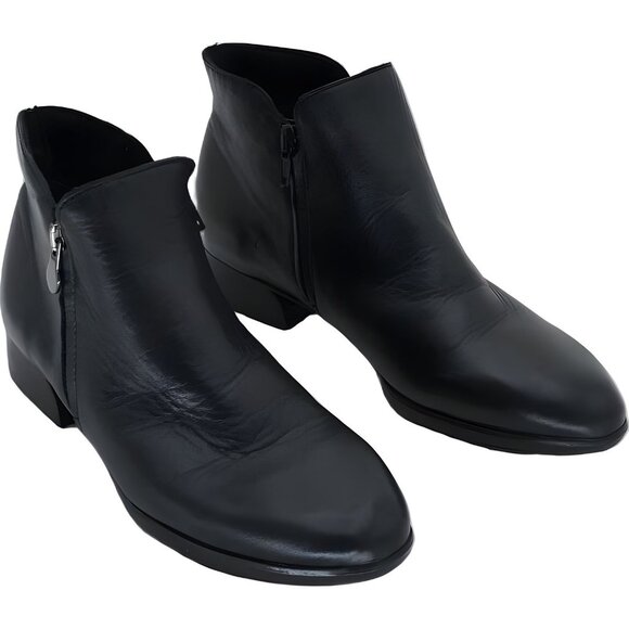 Munro Averee Women's Black Leather Ankle Boots, Excellent Condition Size 7 - Picture 4 of 6